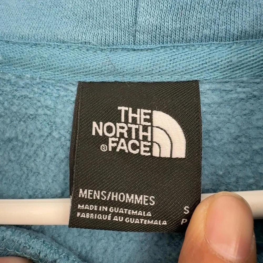 The North Face Hoodie Mens S Blue Cotton Blend Graphic Logo Gorpcore Outdoor